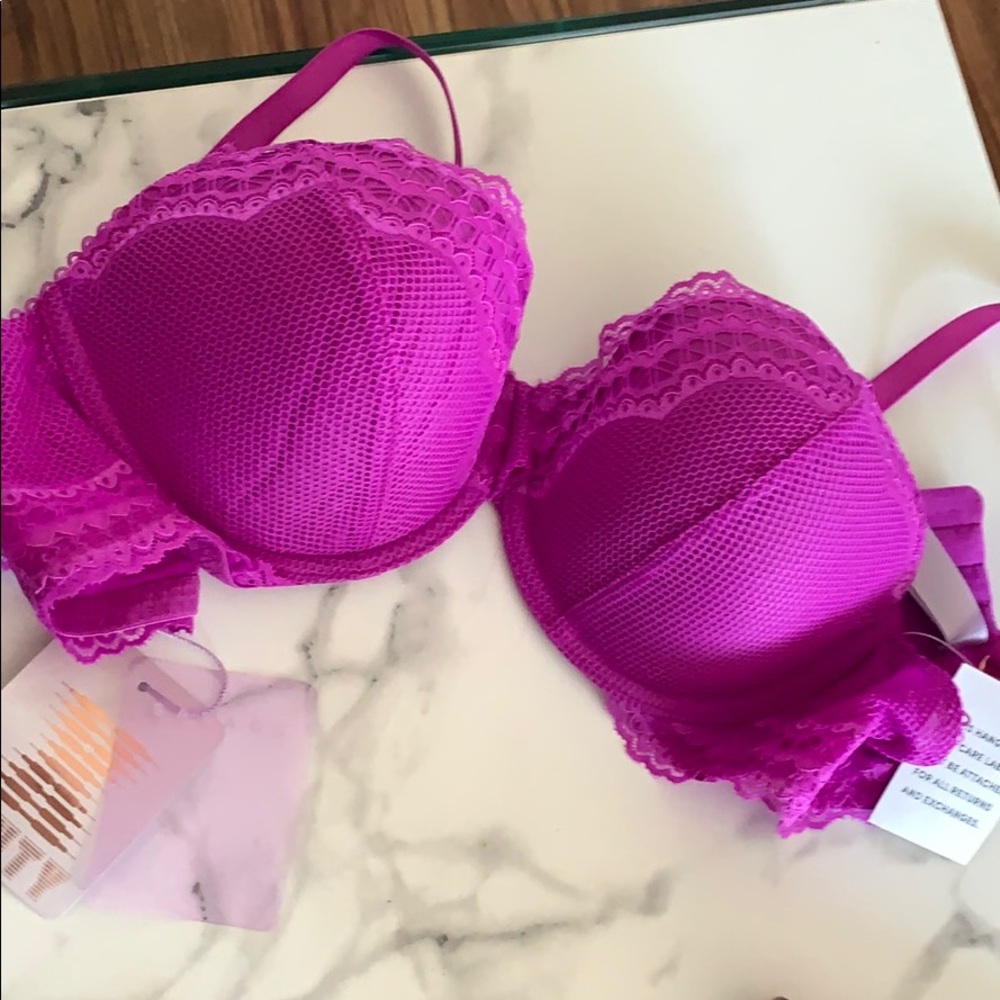 Savage x Fenty Fishnet & lace demi cup bra